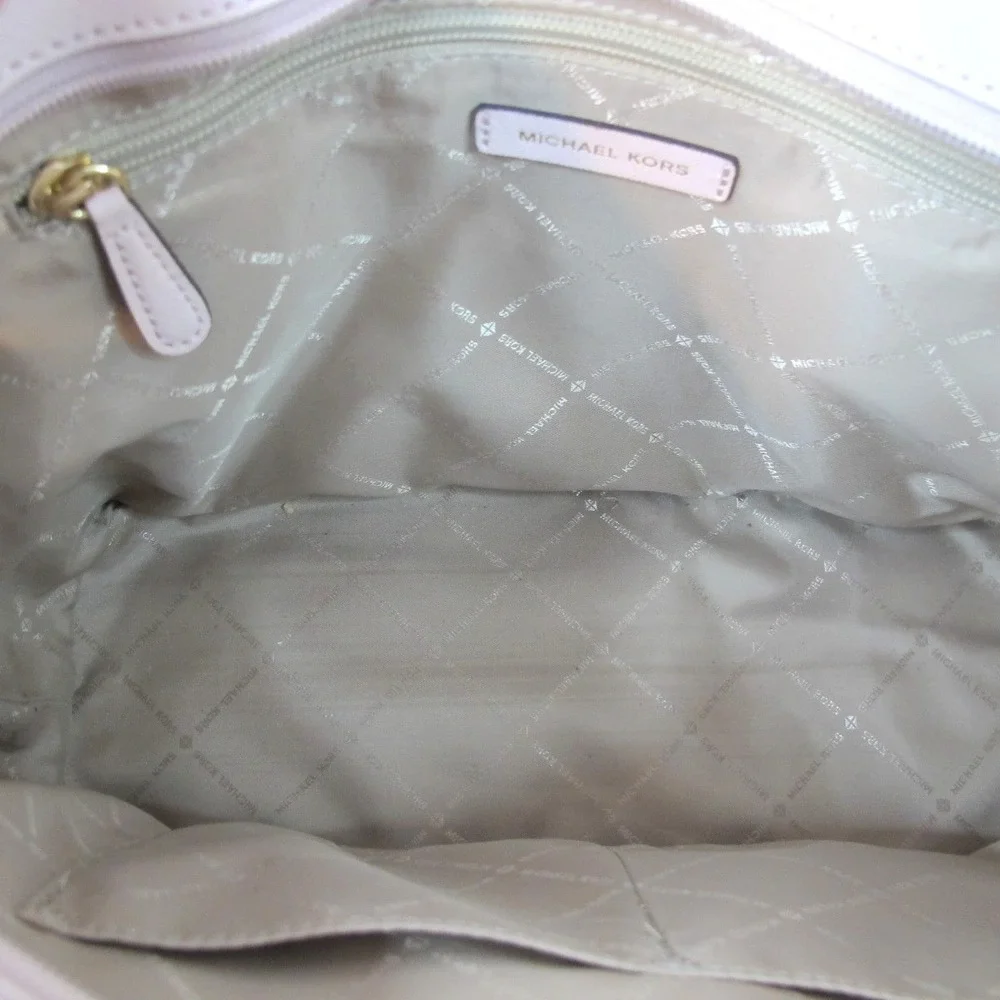Michael‎ Kors Medium Jet Set Saffiano Leather Top-Zip Multifunction Tote Handbag
